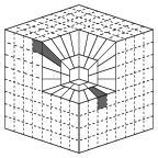 three dimensional dyadic decomposition